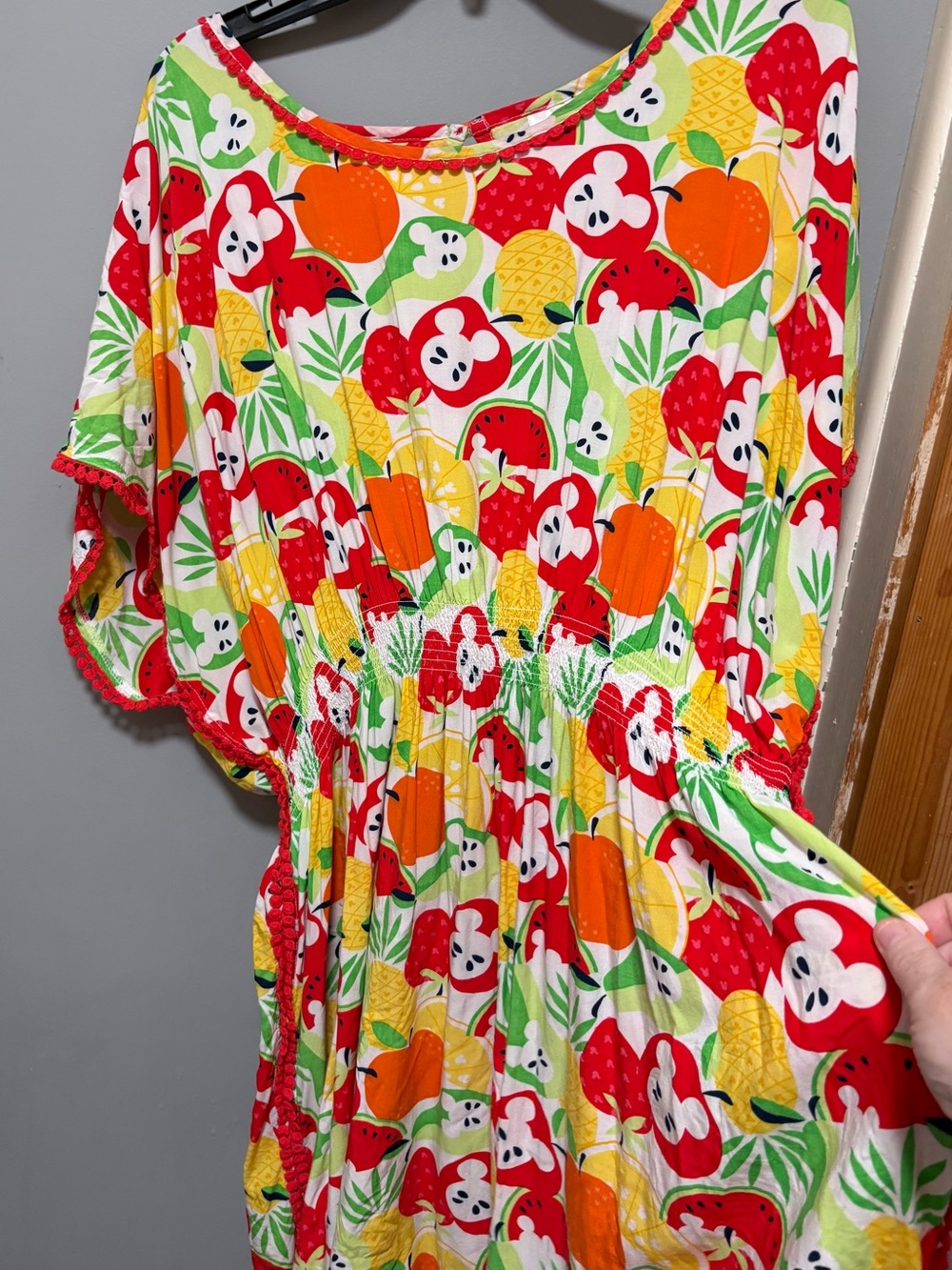 Tokyo Disney Tropical Fruit Caftan Cover-Up Hidden Mickey Size Large